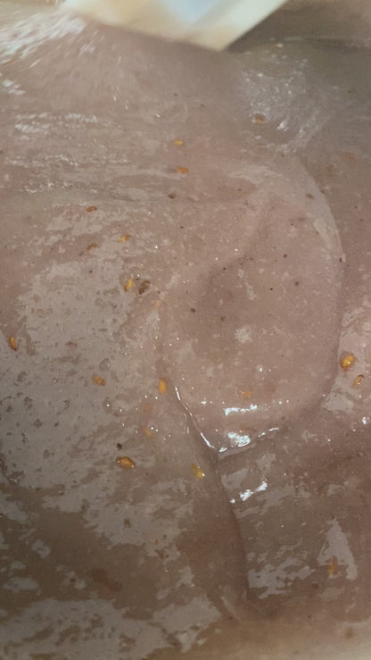 Seamoss Gel infused with Elderberries (immune boosting), Ashwagandha (manage stress, & Lions Mane (focus)